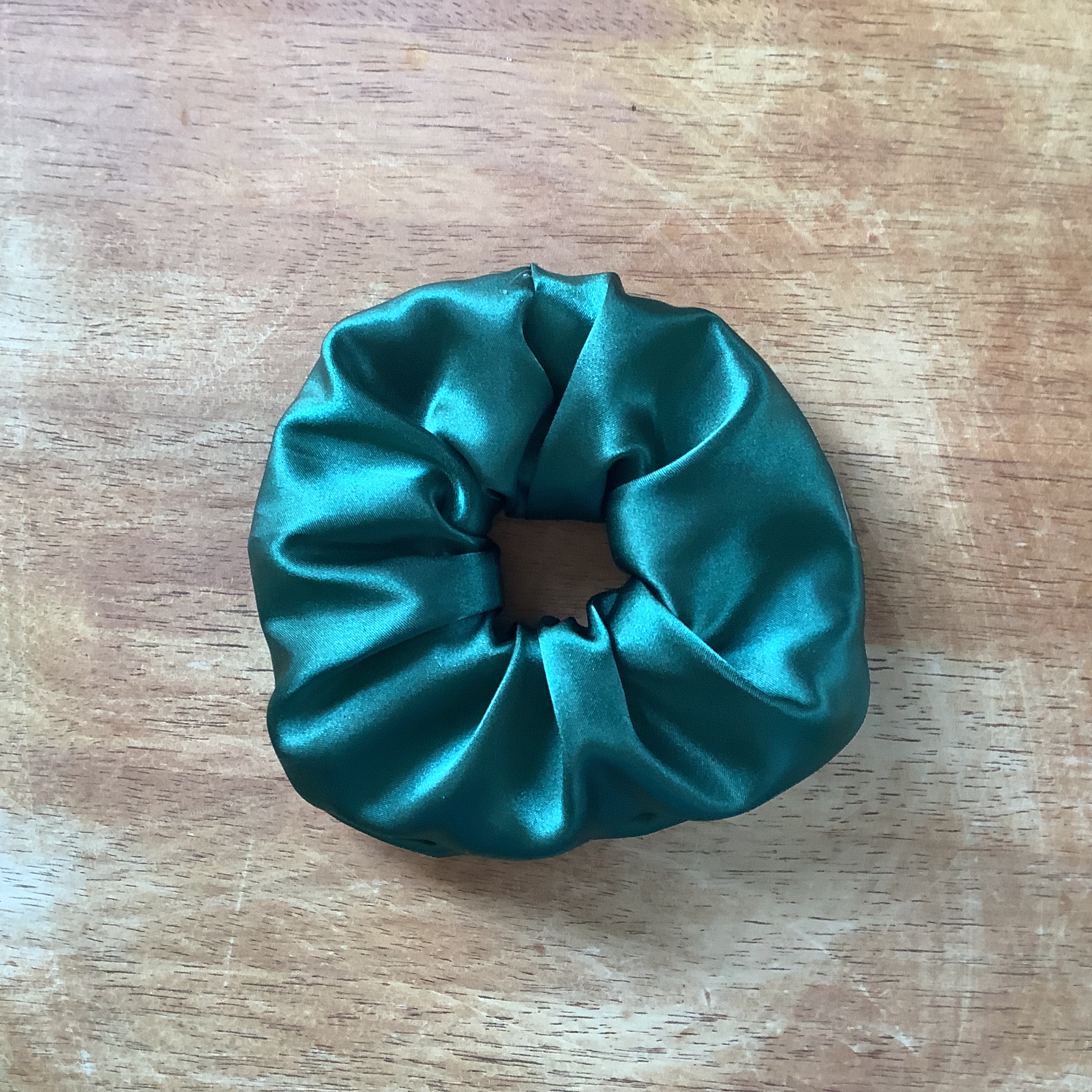 Shiny Green Scrunchie | Little Trinket Box